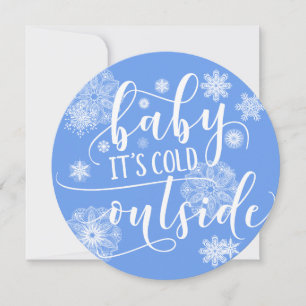 Baby het is koud buiten Kerstmis Feestdagenkaart