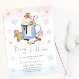 Baby het is koud buiten Kerstmis Gender Reveal Kaart