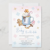 Baby het is koud buiten Kerstmis Gender Reveal Kaart (Voorkant)