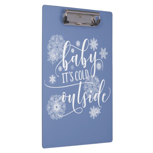 Baby het is koud buiten Kerstmis Klembord (Rechts)