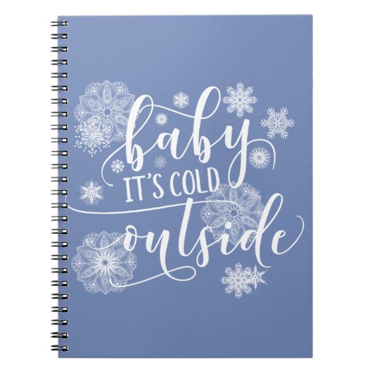 Baby het is koud buiten Kerstmis Notitieboek (Voorkant)