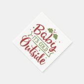 Baby Het is koud buiten Kerstmis | Servetten (Hoek)