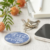 Baby het is koud buiten Kerstmis Sleutelhanger (Zijkant)