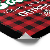 Baby Het is koud buiten Kerstmis Winter Rood Plaid Poster (Hoek)