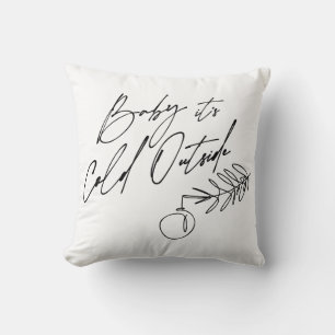 Baby Het is koud buiten kerstvakantie Kussen