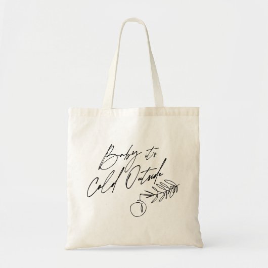 Baby Het is koud buiten kerstvakantie Tote Bag (Voorkant)
