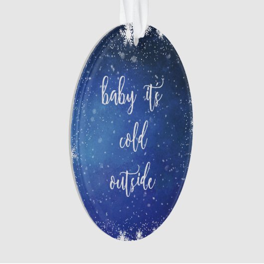 Baby Het is koud buiten - kerstversiering Ornament (voorkant)