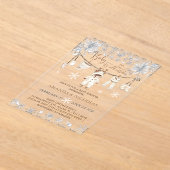 Baby Het is koud buiten kleding Baby shower Acryl Uitnodigingen (Laagn)