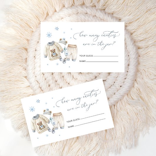 Baby Het is koud buiten kleding hoeveel Snoepjes Informatiekaartje