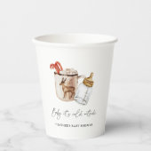 Baby Het Is Koud Buiten Knus Winter Baby Shower Papieren Bekers (Voorkant)