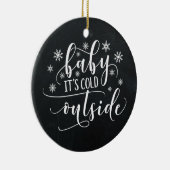 Baby Het is koud buiten | Krijtbord Ornament (Rechts)