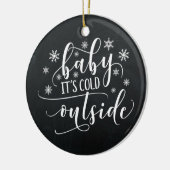 Baby Het is koud buiten | Krijtbord Ornament (Links)