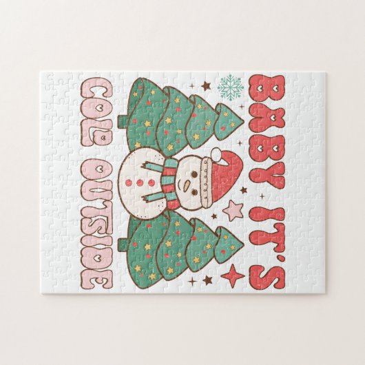 Baby het is koud buiten legpuzzel (Horizontaal)