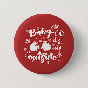 Baby het is koud buiten leuke handschoenen winter ronde button 5,7 cm