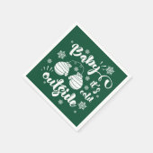 Baby het is koud buiten leuke handschoenen winter servetten (Hoek)