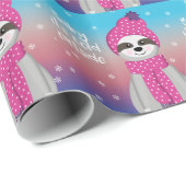 Baby Het is koud buiten luiaard Cadeaupapier (Rol Hoek)