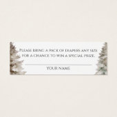 Baby het is koud buiten Luier Raffle Baby shower Mini Visitekaartjes (Achterkant)