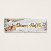Baby het is koud buiten Luier Raffle Baby shower Mini Visitekaartjes (Voorkant)