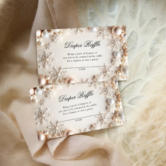 Baby Het is koud buiten Luier Raffle Tickets Informatiekaartje