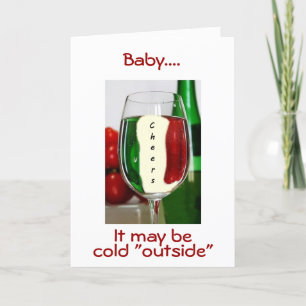BABY HET IS KOUD BUITEN / MAAR "WARM BINNEN KERST FEESTDAGEN KAART