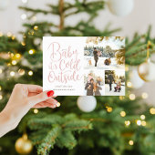 Baby Het is koud buiten Magnetic Holiday fotokaart