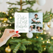 Baby Het is koud buiten Magnetic Holiday fotokaart
