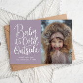 Baby Het is koud buiten Magnetic Holiday fotokaart
