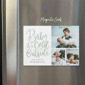 Baby Het is koud buiten Magnetic Holiday fotokaart