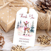 Baby Het is koud buiten meisje baby herten baby sh Cadeaulabel