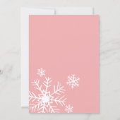 Baby het is koud buiten, Meisje Baby shower winter Kaart (Achterkant)