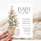 Baby Het is koud buiten meisje kerst Baby shower Kaart