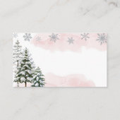 Baby het is koud buiten meisje luier rafel informatiekaartje (Achterkant)