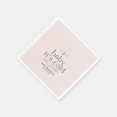 Baby Het is koud buiten meisje roze Baby shower Servet (Hoek)
