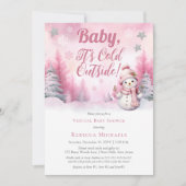 Baby Het is koud buiten meisje virtueel Baby showe Kaart (Voorkant)