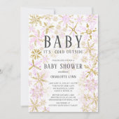 Baby Het is koud buiten meisjes Baby shower Kaart (Voorkant)