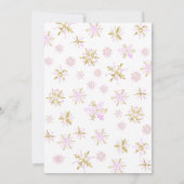 Baby Het is koud buiten meisjes Baby shower Kaart (Achterkant)