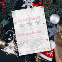 Baby het is koud buiten Meisjes Winter Babyborrel