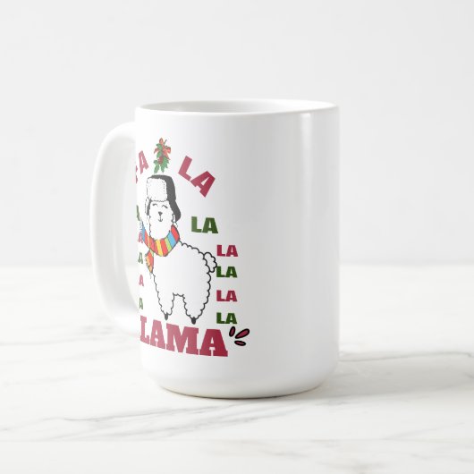 Baby Het is koud buiten Mok - Llama Holiday (Voorkant links)