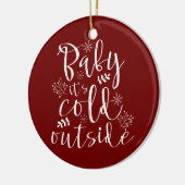 Baby Het is koud buiten mooie kerstvakantie Keramisch Ornament (Links)