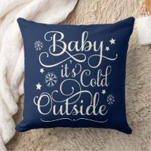 Baby het is koud buiten Navy Blauwe Script Vakanti