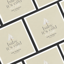 Baby Het is koud buiten Neutral Green Baby shower Servet