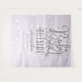 Baby Het is koud buiten Paarse Baby shower achterg Wandkleed (Voorkant (horizontaal))