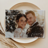 Baby Het is koud buiten Pas getrouwd eerste kerstd Feestdagenkaart