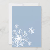 Baby het is koud buiten, Penguin Blue baby shower Kaart (Achterkant)