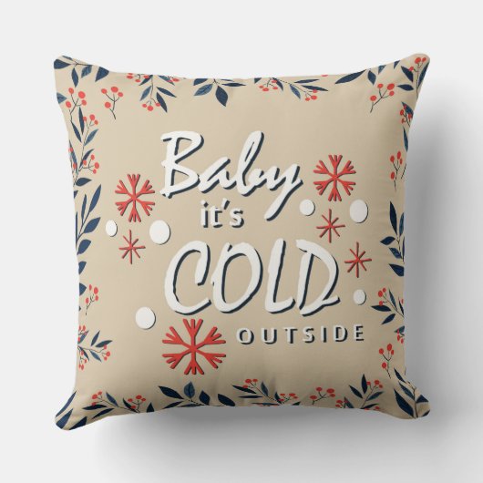Baby Het is koud buiten Pillow Kussen (Achterkant)