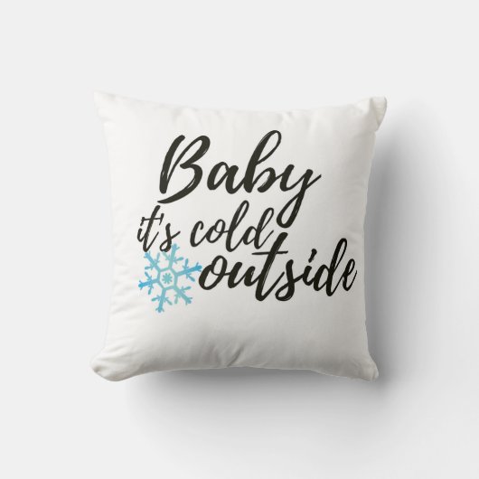 Baby Het is koud buiten Pillow Kussen (Voorkant)