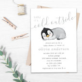 Baby Het is koud buiten pinguïn Baby shower Kaart