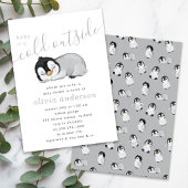 Baby Het is koud buiten pinguïn Baby shower Kaart