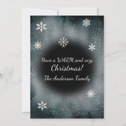 Baby Het is koud buiten pinguïn Feestdagenkaart (Achterkant)