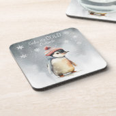 Baby Het is koud buiten pinguïn vakantie Bier Onderzetter (Linkerzijde)